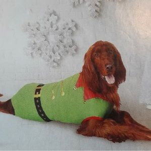 Pet Pajamas With front/ back legs  Medium up to 50 pounds ELF Pajamas